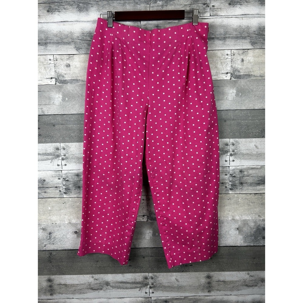Briggs New York Pink With White Polka Dot Pull On Pants 12